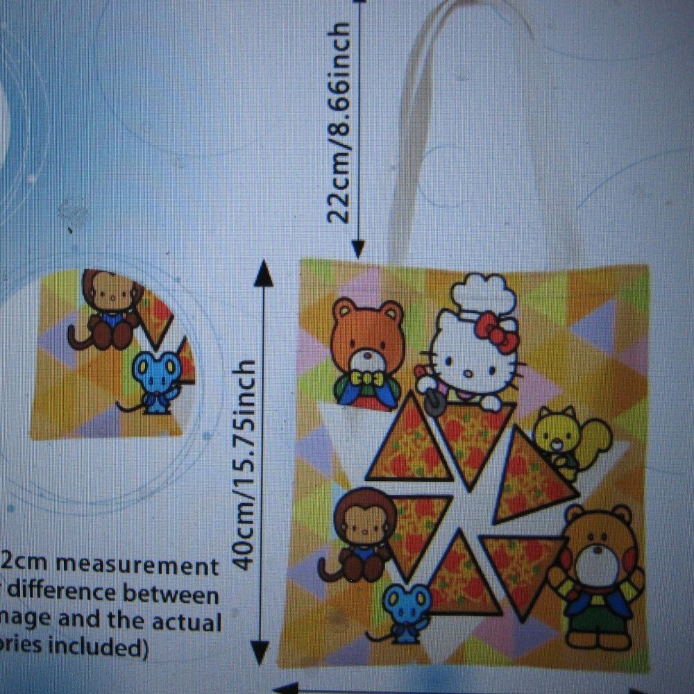 Sanrio Hello Kitty And Friends Pizza Tote Bag